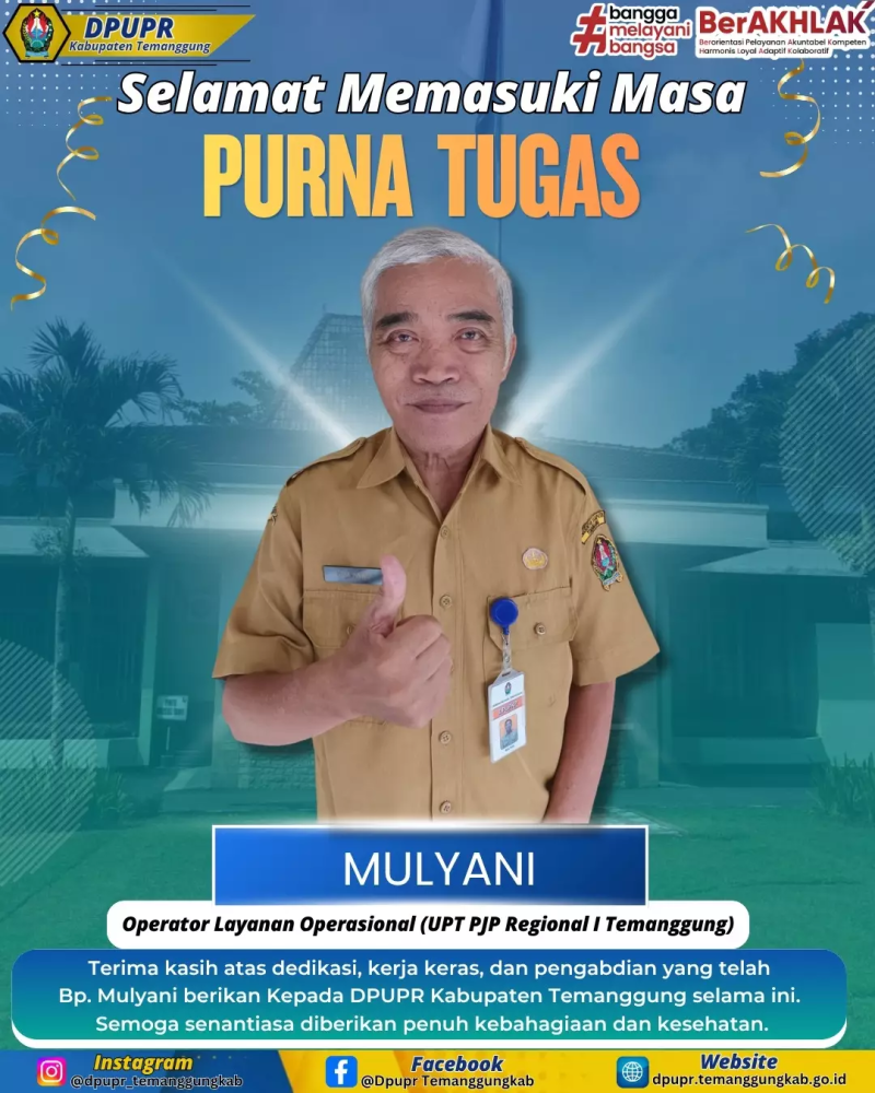 Selamat Memasuki Masa Purna Tugas Bp. Mulyani
